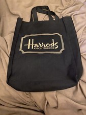 Harrods Knightsbridge bag black and goldtone, canvas
