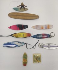 Mini Souvenir Surfboards, Air Brushed, RonJon, 2 Surf Magnets & Surfing Surfer 