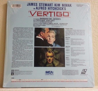 Vertigo 1958 Laserdisc 40082 Hitchcock - James Stewart Brand