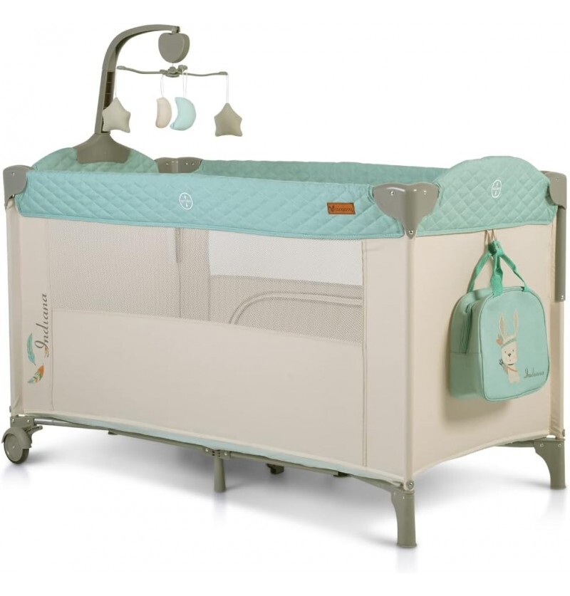 CANGAROO Lettino Culla Neonato da Campeggio Viaggio Mint - Indiana