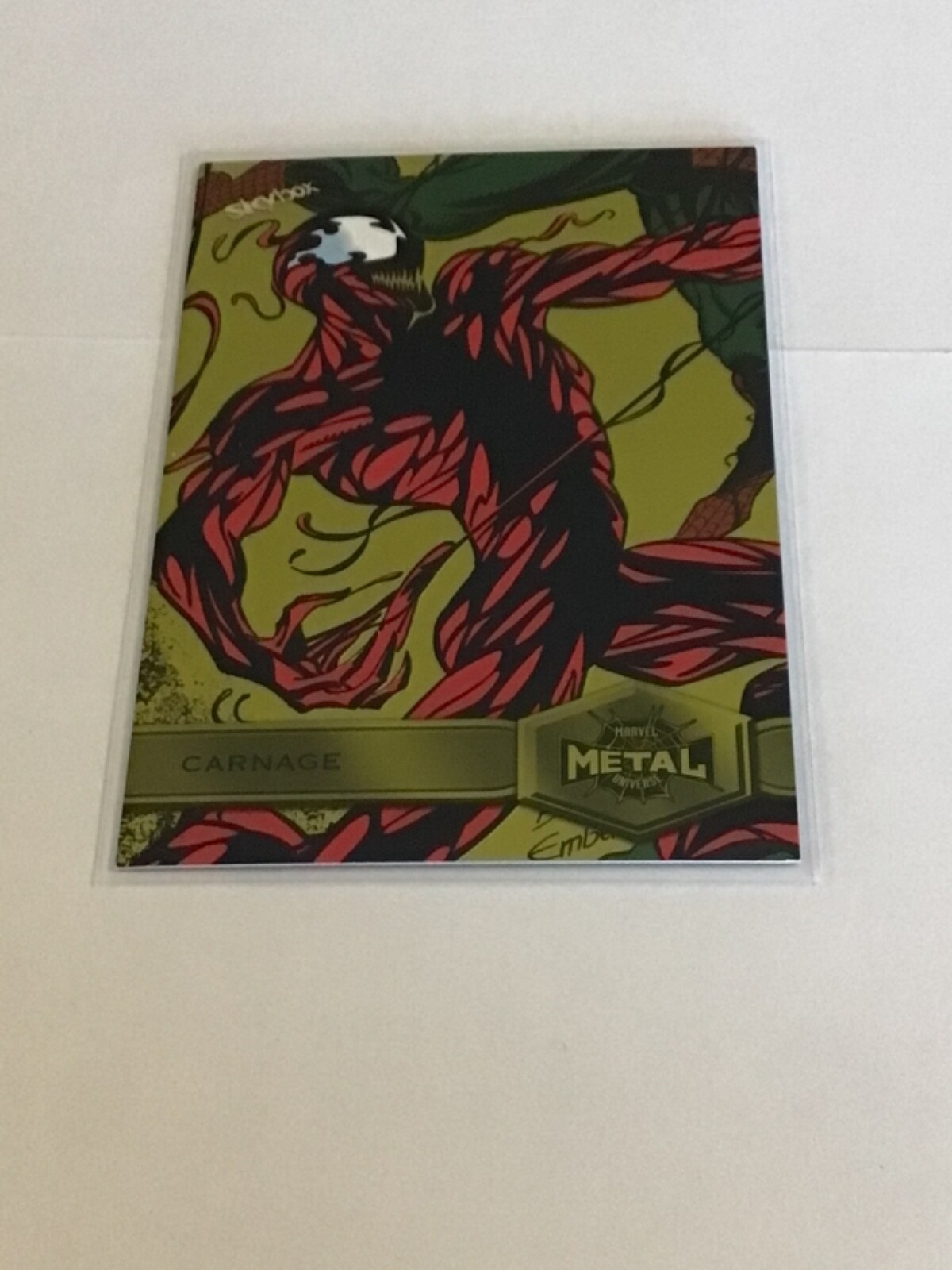 2022 SkyBox Marvel Metal Universe Spider-Man -Carnage  #118 SP FX Yellow