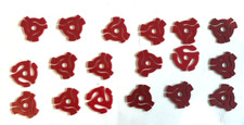 Vintage 45 RPM Vinyl 45 RPM Record Adapters 18 pcs Red Made in USA
