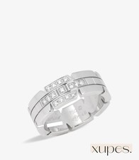 Cartier Diamond Accent 18ct White Gold Tank Française Ring