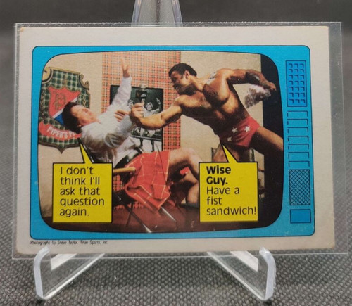 1985 Topps WWF Rowdy Roddy Piper, Rocky Johnson #59 card