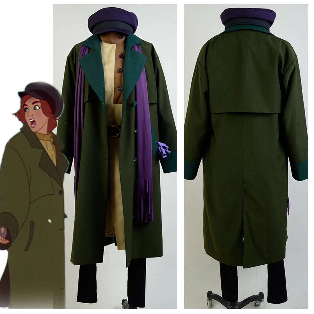1997 film Anastasia Romanov Anya costume cosplay costume trench coat uniforme