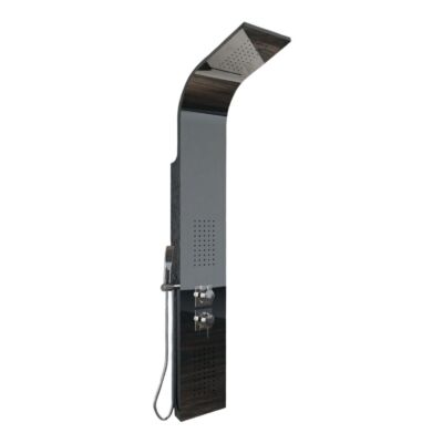 Säule 001 Duschpaneel 4 Funktionen Edelstahl Wasserfall Hydro Düsen L20xT44xH140