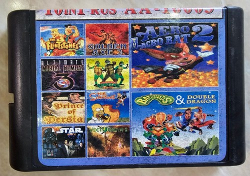 Game Super 10 in 1 in Rus Sega Mega Drive Video Game Vintage Retro Game tested