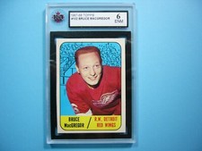 1967/68 TOPPS NHL HOCKEY CARD #102 BRUCE MACGREGOR KSA 6 EX/NM SHARP!! TOPPS