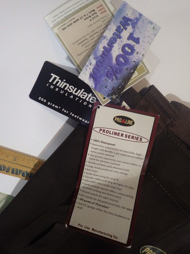 Pro Line Neoprene 200 gram Insulated Chest Waders Brown, Size 13 Mens - Picture 2 of 11