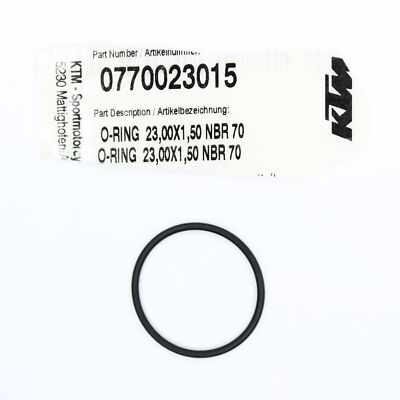 KTM O-Ring 23.00x1.50 NBR 70 Part Number 0770023015