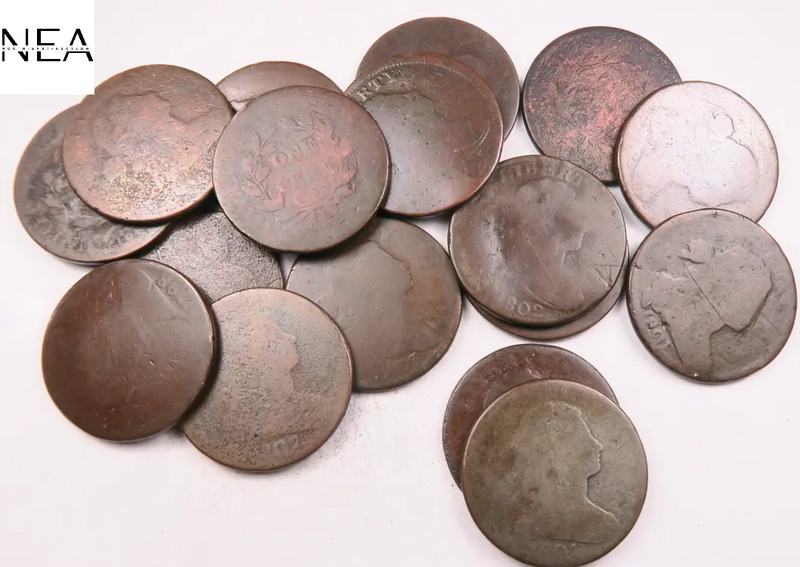 (1) 1797-1807 Random Draped Bust Large Cent Coin ~~ WITH DATE! (low grade)