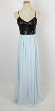 New Windsor $75 Blue Black Long Dress Sleeveless Gown Evening Size 5 Formal NWT