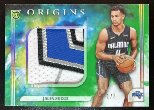 2022 Panini Origins Jumbo Jersey Patch Green 4 Color SSP Rookie /5 Jalen Suggs - Picture 2 of 5
