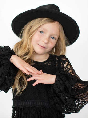 Girls Lace Long Sleeve Pink Dress Baby Kids Bohemia Princess Party Costumes - Picture 20 of 28