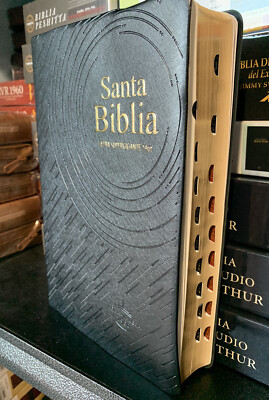 Biblia  REINA VALERA  1960 Super Gigante Letra 19 Puntos  Indice vinil negro