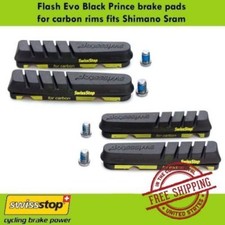 SwissStop Flash Evo Black Prince Carbon Brake Pads for Shimano Sram 4 pcs 