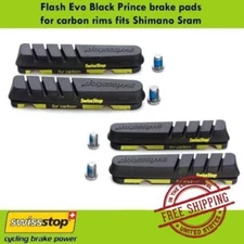SwissStop Flash Evo Black Prince Carbon Brake Pads for Shimano Sram (4 pcs)