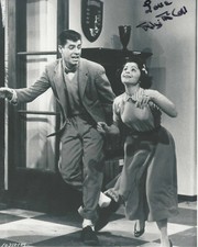 MITZI MCCALL SIGNED 'YOU'RE NEVER TOO YOUNG' 8x10 PHOTO COA JERRY LEWIS ACTRESS