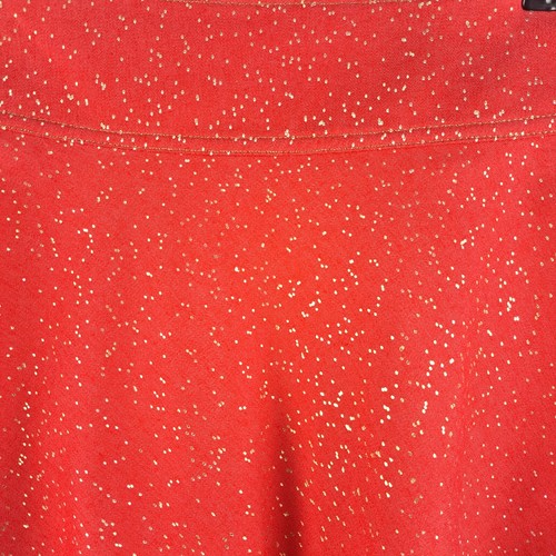 Vintage George Gross Skirt Red 8 Gold Sprinkle A-Line Midi NEW NWT 8454 - Picture 13 of 16