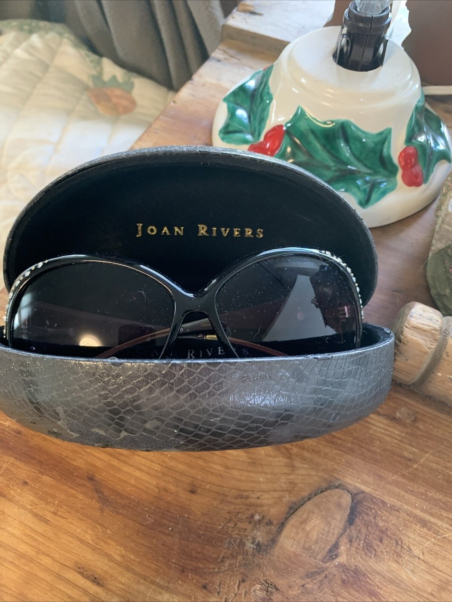 Vintage Joan Rivers Designer Sunglasses Case Studded 