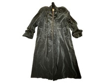 JS Collections Black Velvet Opera Coat Goth Lined Ruched Sleeves EUC Size M