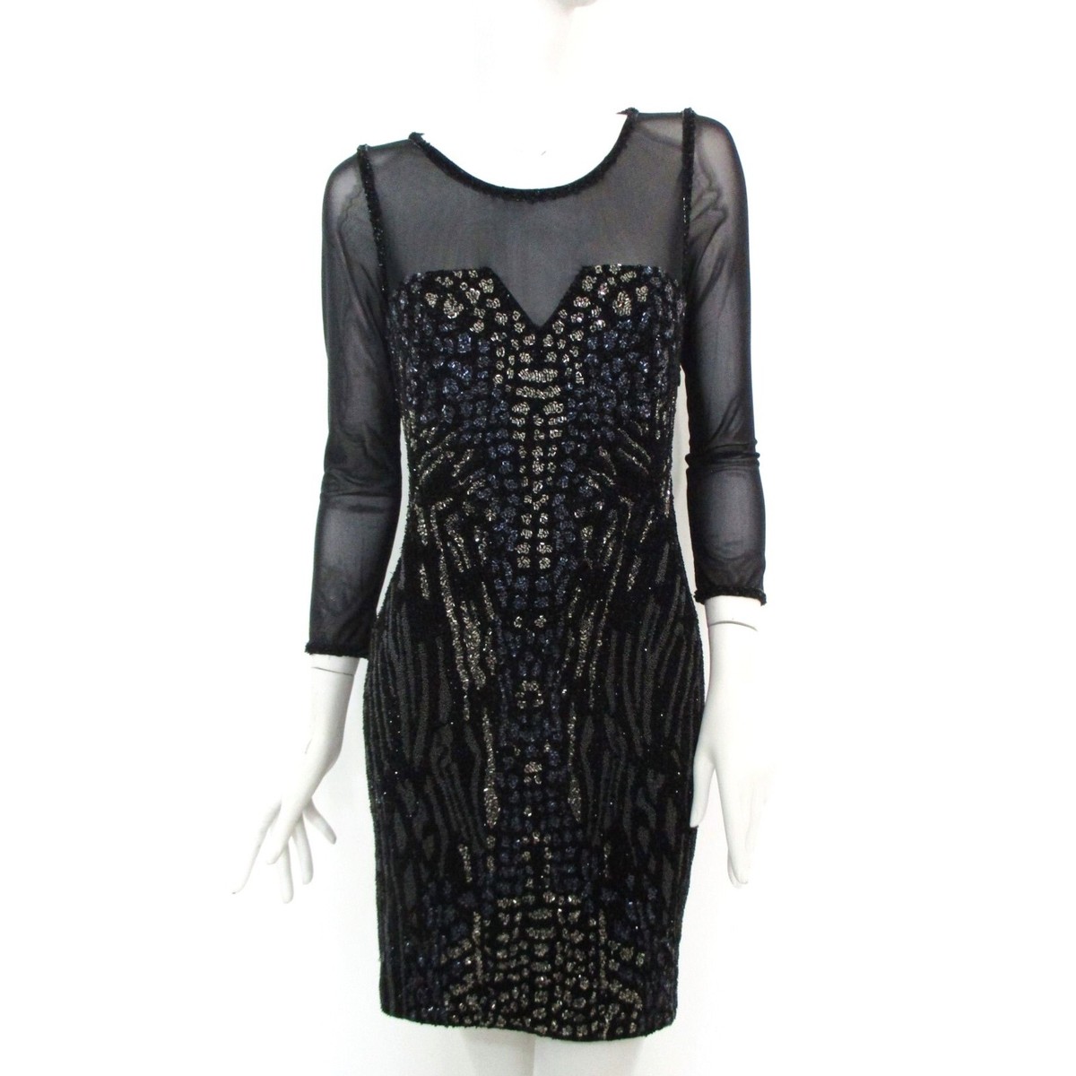 chinese dress ladies A/W 1995 Gold Turtleneck Fully Sequin Embellished Long Sleeve Gown