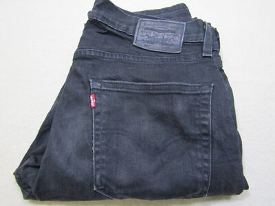 Levi's 507 Jeans Herren 32x34 Schwarz Denim Stretch Komfort Slim Fit Gerades Bein