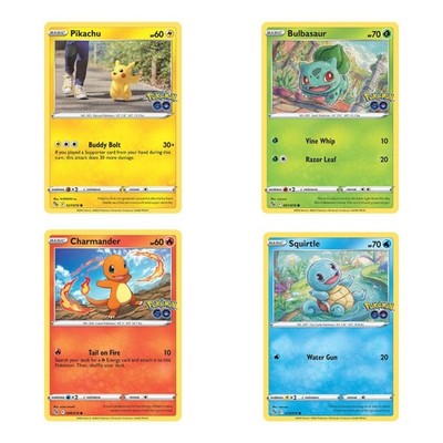 Pokemon Starter Set - Pikachu, Bulbasaur, Charmander & Squirtle - ENG Pokemon GO