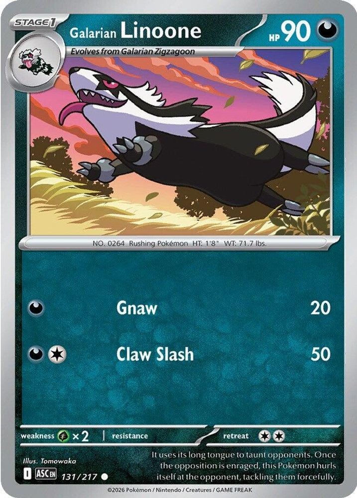 Galarian Linoone 131/217 Common Ascended Heroes Pokemon Near Mint