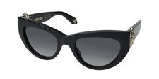 NEW ROBERTO CAVALLI SRC017 SUNGLASSES BLACK CAT EYE ITALY 0700 53-20-135 PLASTIC