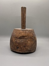 Antique Wooden Mallet Masher Primitive Tool Hand-Carved Farmhouse Decor