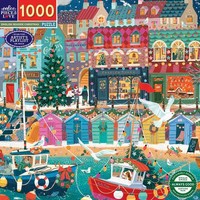 Puzzle (1000 T.) Weihnachten An Der KüSte (Eeboo) Neu/Ovp