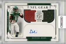 2020 Panini National Treasures Denzel Mims Rookie Gear Signature /99