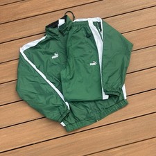 Vintage 90s Puma Tracksuit Men’s Size S Windbreaker Jacket + Pants