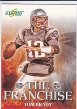 TOM BRADY 2008 Score THE FRANCHISE INSERT CARD #F-2 New England Patriot Football