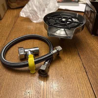 Automatic Glass Rinser Faucet Bottle Cup Washer Kitchen Sink Attachment sliver