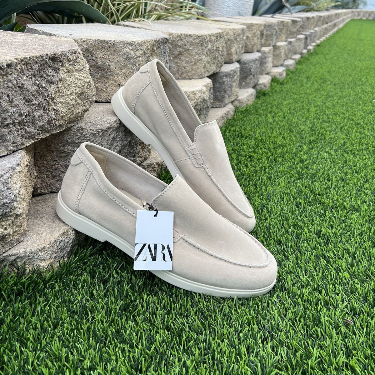 Zara Casual suede leather slip on loafers off white shoes - Men’s Sz EU 42/US 9 Zara Men main image 2
