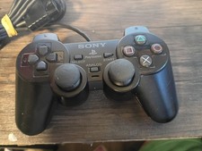 Official Sony PlayStation 2 PS2 Wired Controller Black AUTHENTIC used 