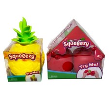 Sunny Days Squeeezy Pineapple  Cherry Squishy Lot NEW Sensory Fidget Toy