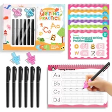 Large Magic Grooved Writing Practice, Grooved Handwriting Practice for Kids,R...