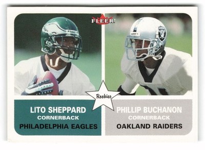 2002 Fleer #280 Lito Sheppard / Phillip Buchanon Rookie