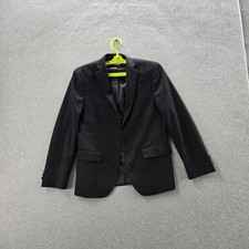 Lauren Ralph Boy Blazer 14R Black Plaid Suit Jacket Button Long Sleeve