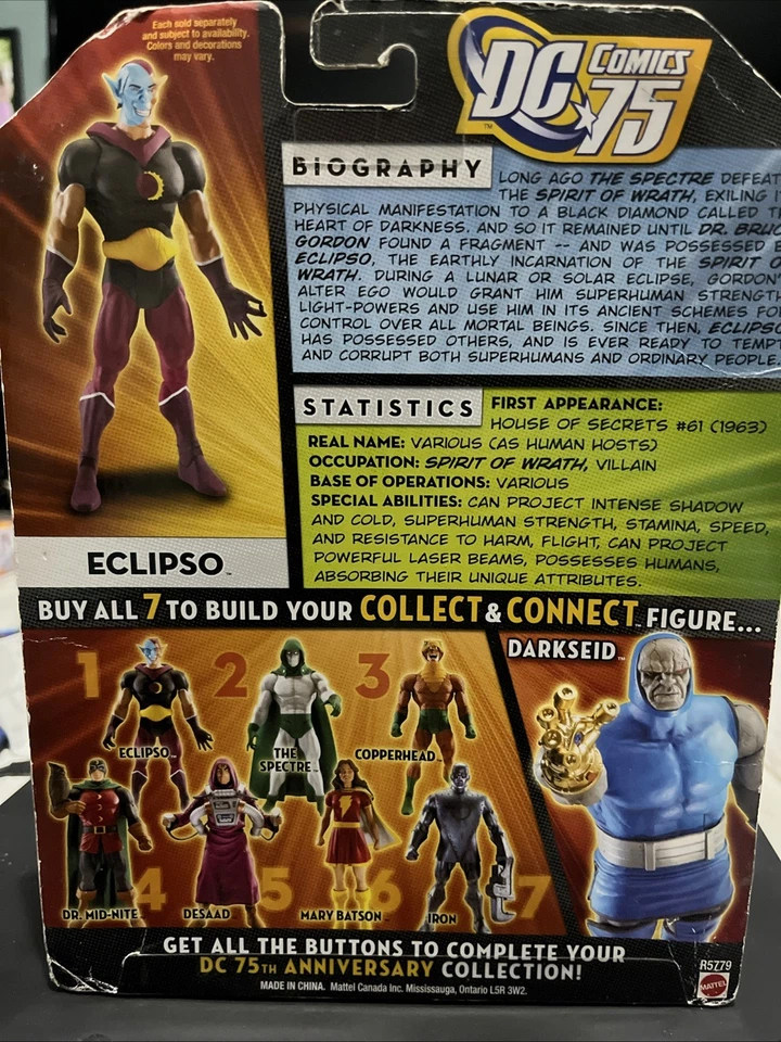 Figura Mattel DC Universe Classics Eclipso 2009 Darkseid BAF Wave 12 6" nueva Foto 2 de 2