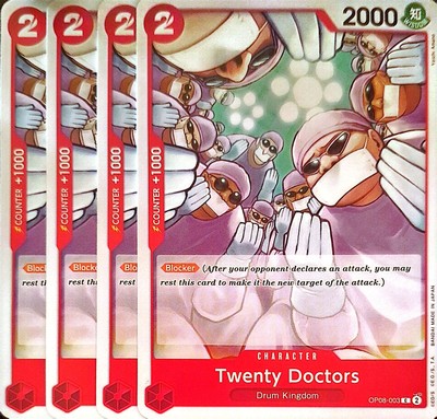 One Piece TCG - 4er Playset - OP08-003 Twenty Doctors C/EN/NM