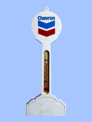 1960s CHEVRON THERMOMETER Service Gas Station Advertising 7 X 2.5 