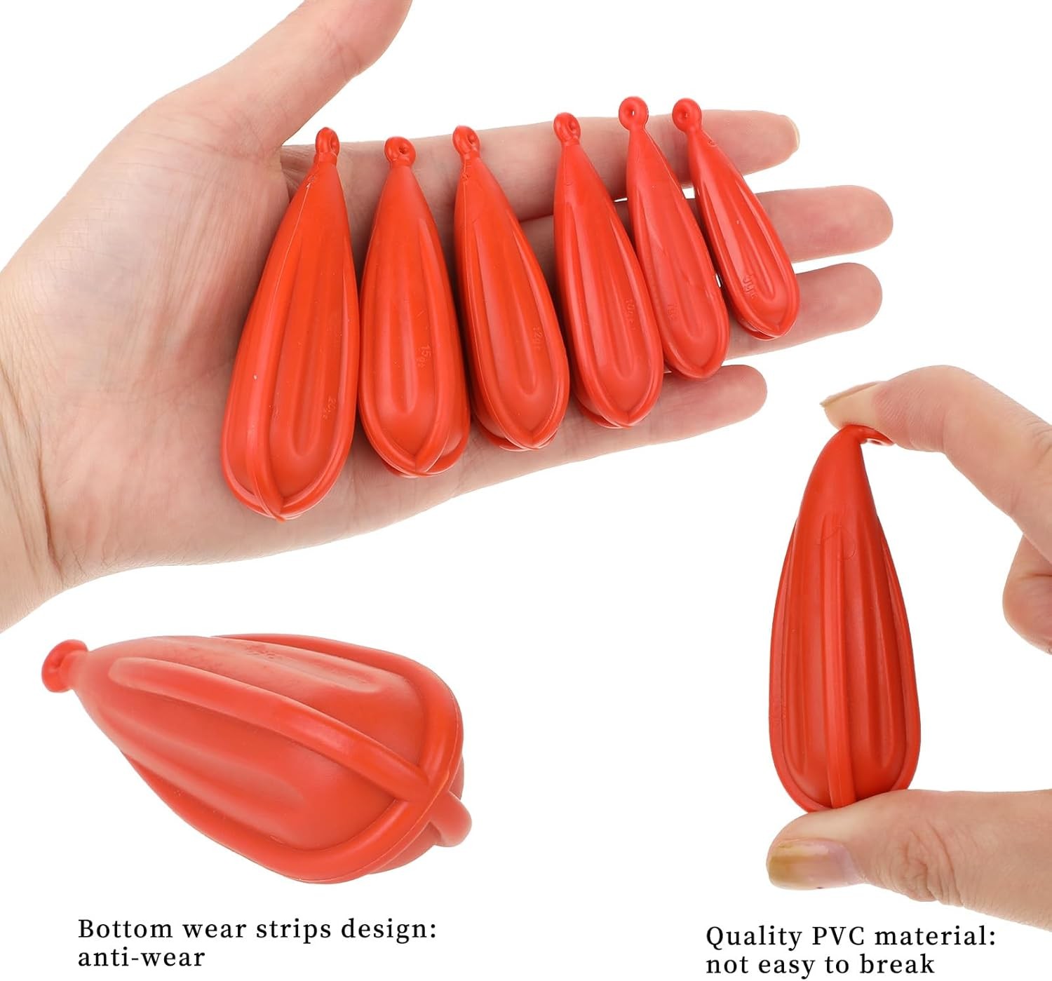 6 PCS Fishing Practice Plugs 6 Sizes Bait Casting Practice Plug Soft PVC Bait Ca - Image 3