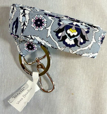 Vera Bradley Wide Lanyard Plaza Tile Keyring and Clip 26739-X40 New Grey Pink