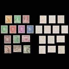 9104: Australia SG164-174 Set of 13 1938 Sc#166a-175a Mi137A-148A Used C£17