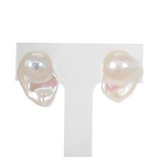 [Nouveau] Boucles d'oreilles en perles d'eau douce Pt900/j33-4