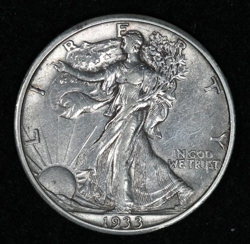 1933-S Walking Liberty Half - Cleaned XF/AU